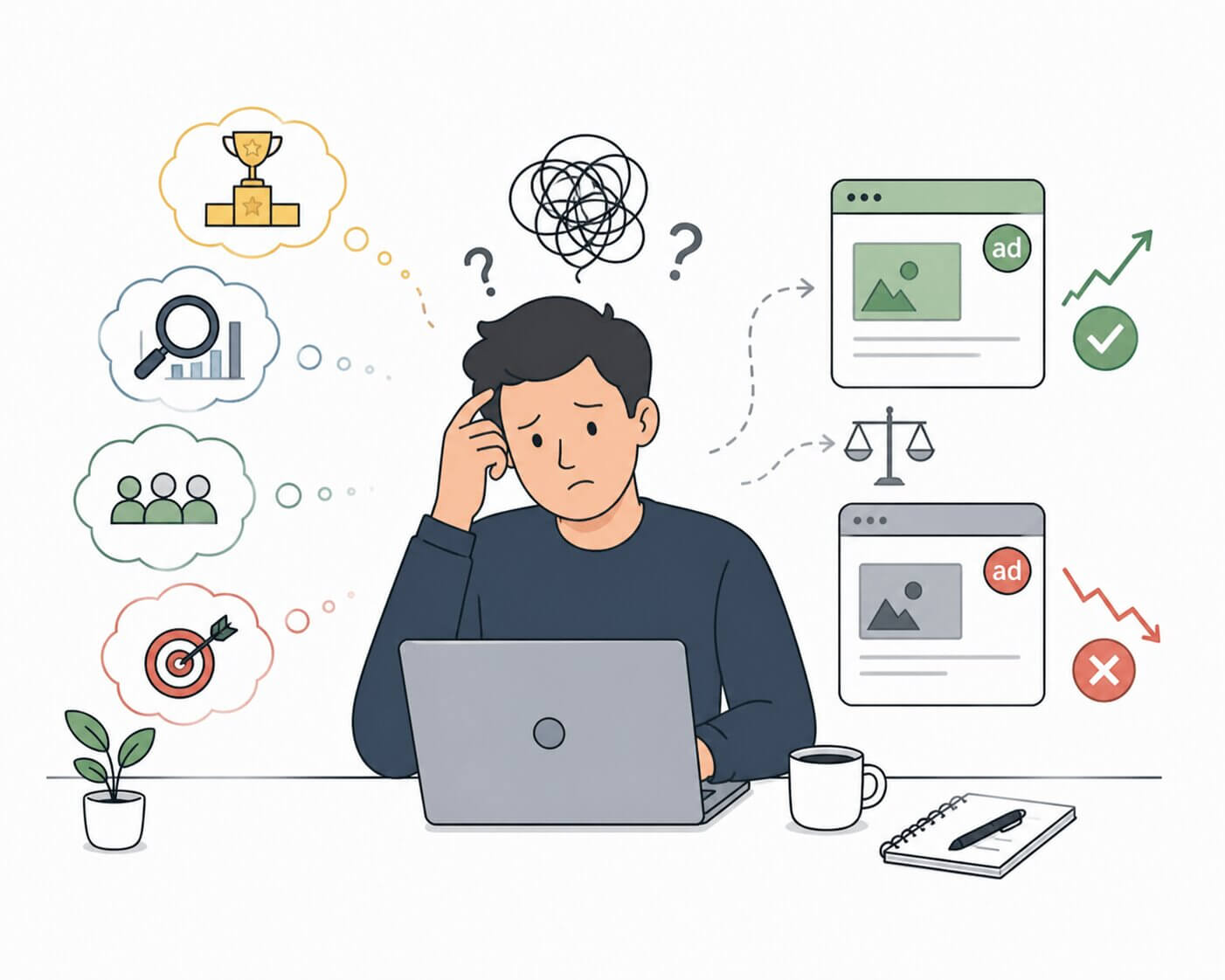 Man is in de war door cognitieve biases